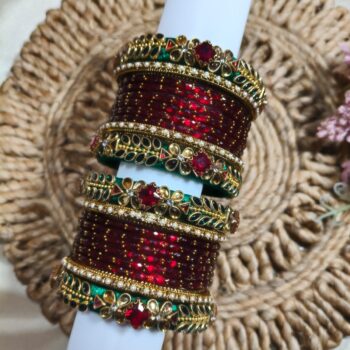 Green & Maroon Mixed Set