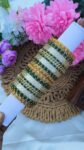 Lakshmi Coin With Crystal Glass Bangles Mixed