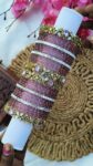 Lavender Stone Bangles Set