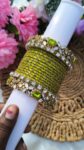 Light Green Stone Bangles (1 Hand)