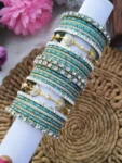Lotus Ad Glass Bangles Mixed Set