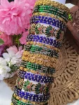 Louts & Annam Green with Blue Bridal Bangles