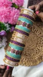Louts & Annam Violet with Turquoise Bridal Bangles