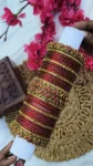Louts Maroon Bangles Set