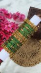 Radha Krishna Dark Green Bangles Set