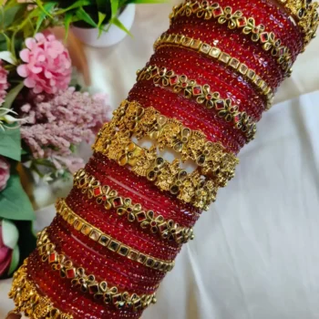Radha Krishna  Red Bridal Bangles