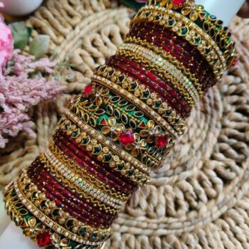 Red and Green Bridal Set