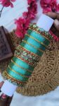 Turquoise Blue Lotus Bangles Set