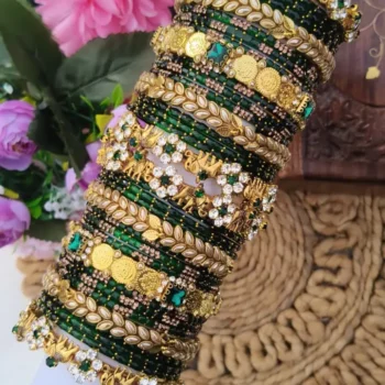 Eleplant Green Colour Bridal Set