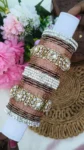 Peach & Maroon Reception Bangles