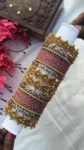 Preacock Pink Colour Bridal Bangles