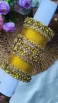3D  Yellow Flower Bridal Set