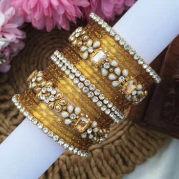 Gold Colour Semi Bridal Set