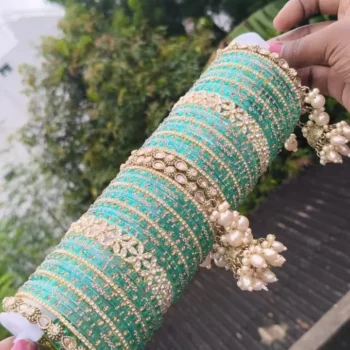 Jumka Bangles With Side Glass Bangles