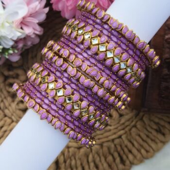 Purple Colour Semi Bridal Set
