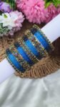 Sky Blue Colour Semi Bridal Set