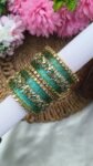 Turquoise Colour Semi Bridal Set