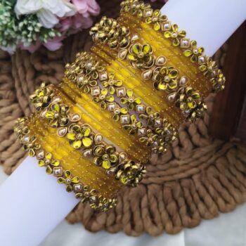 Yellow Colour Semi Bridal Set