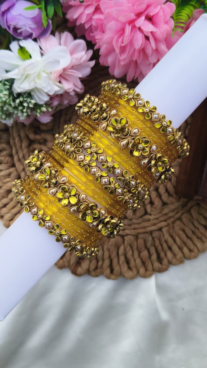 Yellow Colour Semi Bridal Set